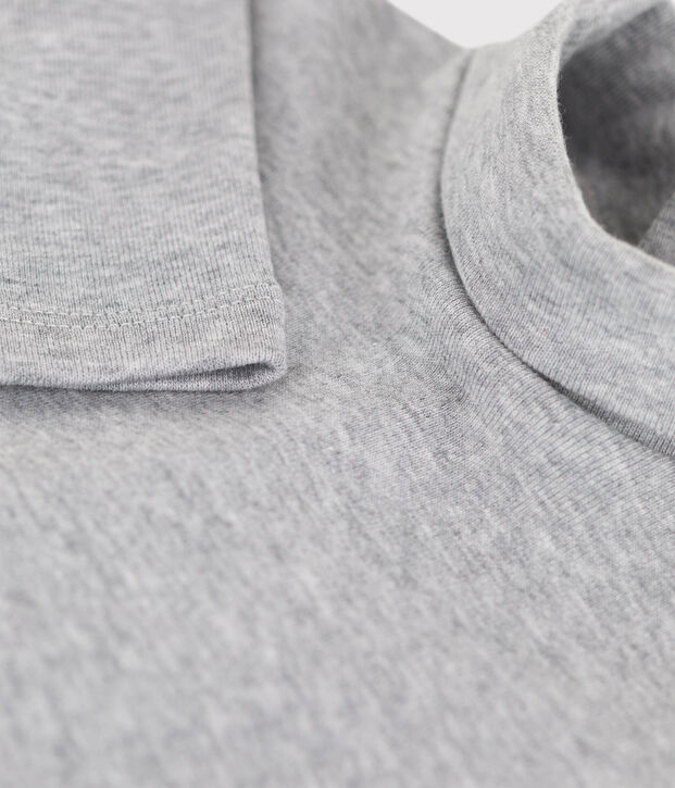 Babybody van katoen met lange mouwen en rolkraag FUMEE CHINE