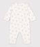Pyjama b&eacute;b&eacute; en tubique sans pieds imprim&eacute; oursons blanc/BRUN