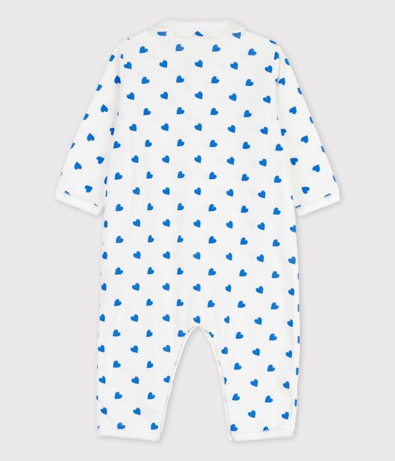 Dors-bien cœurs bleus bébé sans pieds blanc MARSHMALLOW/bleu BRASIER