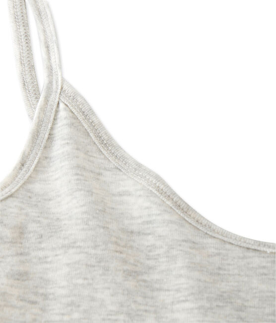 Chemise à bretelles femme en coton léger gris BELUGA CHINE