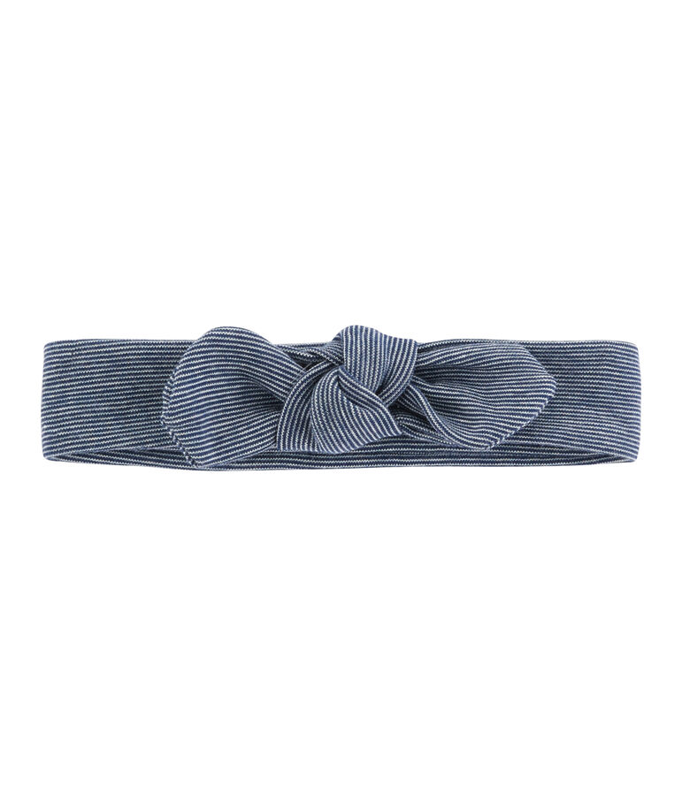 Bandeau enfant fille blanc/bleu