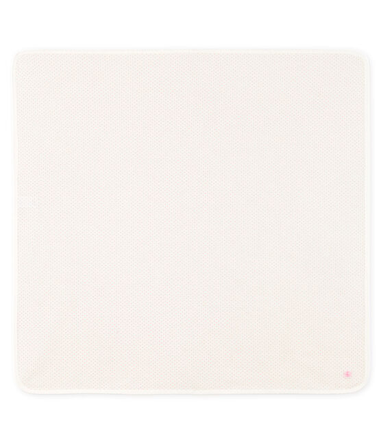 Drap de maternité bébé en côte blanc MARSHMALLOW/rose CHARME