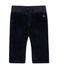 Broek in gevoerd stretchfluweel voor babyjongens blauw SMOKING