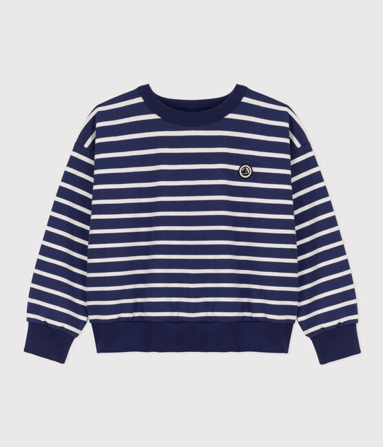 Sweatshirt en molleton enfant fille / garçon CHALOUPE/ MARSHMALLOW
