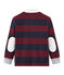 Gestreepte jongenspolo in rugbystijl blauw SMOKING/rood OGRE