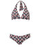 Maillot de bain 2 pièces femme imprimé bleu SMOKING/blanc MULTICO