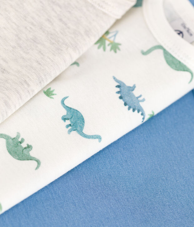 Lot de 3 bodies manches courtes en coton imprim&eacute; b&eacute;b&eacute; multicouleur