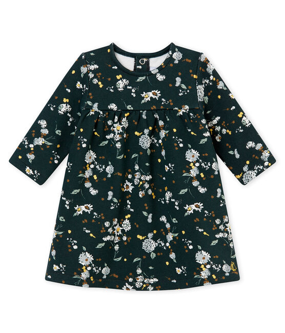 Robe imprimée bébé fille vert SHERWOOD/blanc MULTICO