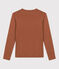 L'ICONIQUE, dames-T-shirt met ronde hals in katoen bruin CINA