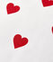Rood hart kussen van popeline wit MARSHMALLOW/rood TERKUIT