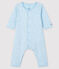 Bodyjama sans pieds étoiles bleues bébé garçon en côte bleu FRAICHEUR/gris CONCRETE