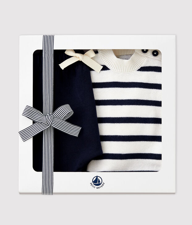 Geschenkdoos voor baby's met trui en broek multicouleur