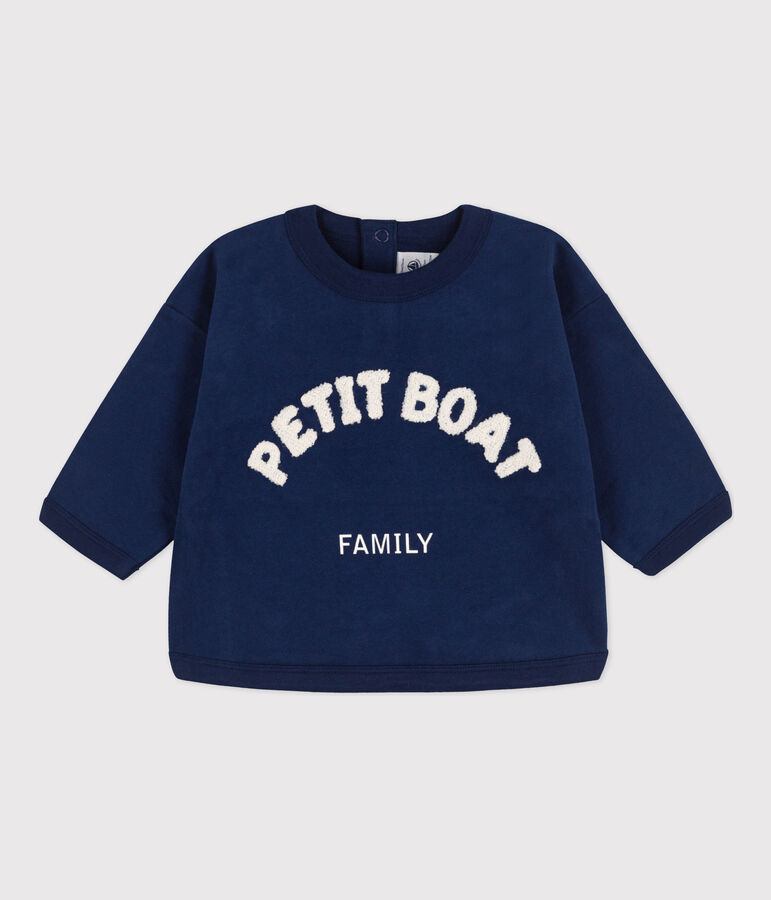 Katoenen sweatshirt voor baby's blauw