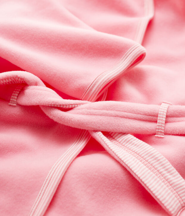 Meisjes/jongens kamerjas van fleecestof roze