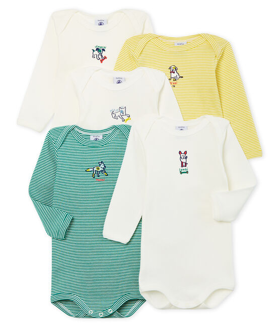 Lot de 5 bodies manches longues bébé garçon variante 1