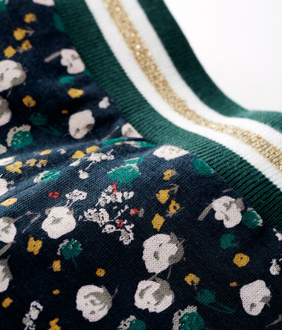 Broek van tubic met print babymeisje blauw SMOKING/wit MULTICO