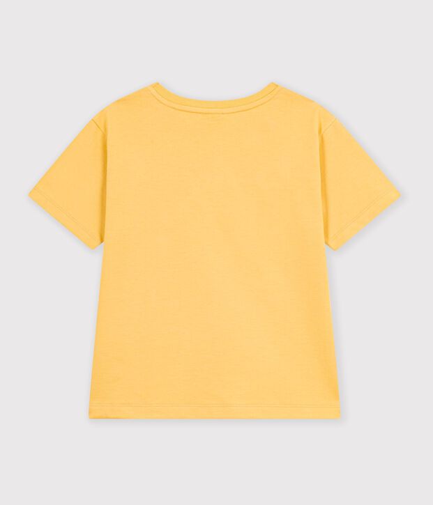 T-shirt met korte mouwen en print voor kinderen geel