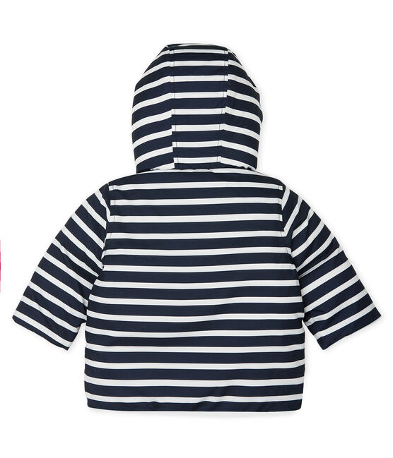 Doudoune bébé garçon rayée bleu SMOKING/blanc MARSHMALLOW