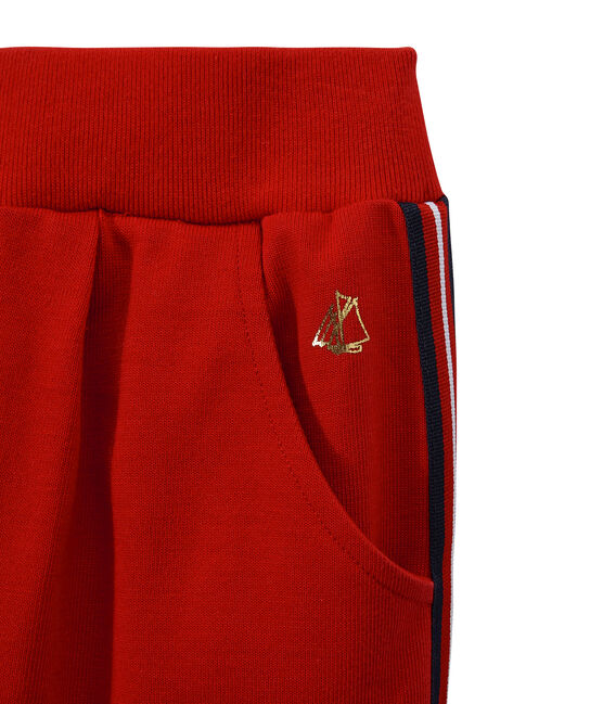 Pantalon fille maille rouge TERKUIT