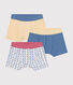Setje met 3 katoenen boxershorts met raketmotiefje voor kinderen