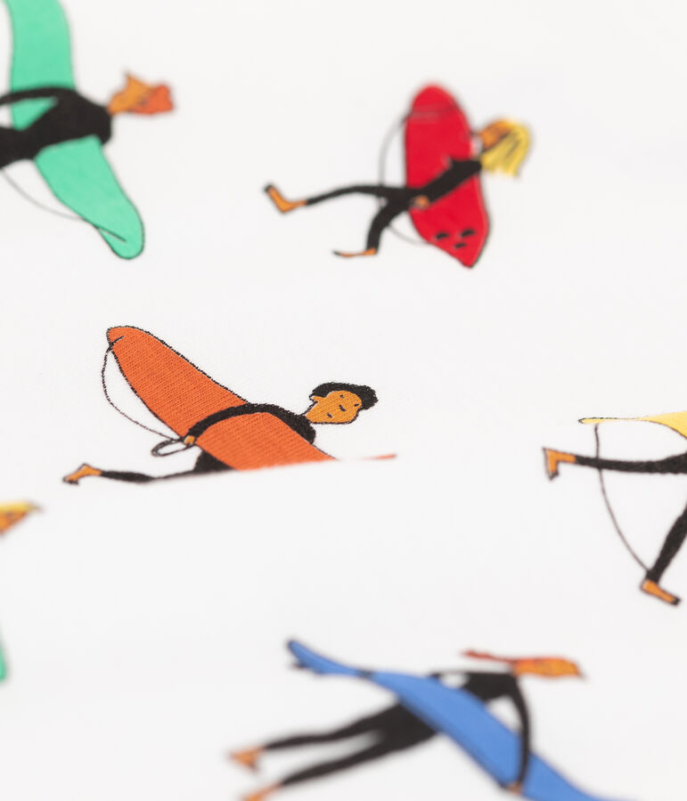 T-shirt van biologisch katoen voor meisjes en jongens wit