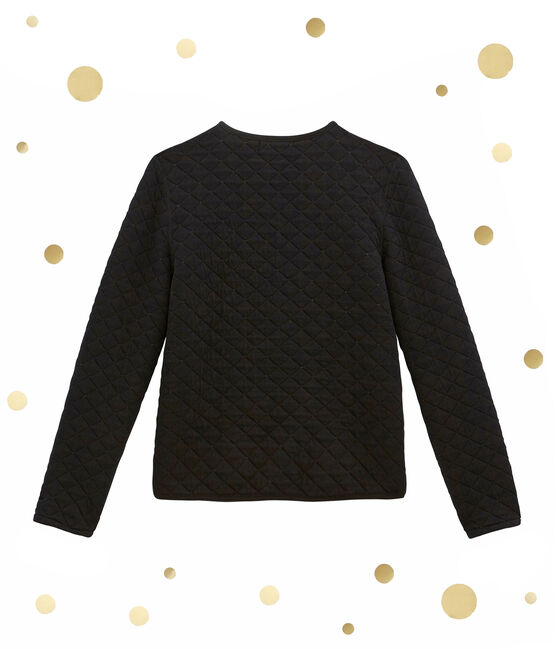 Cardigan femme matelassé noir NOIR/jaune DORE