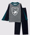 Fluwelen ridder pyjama jongens blauw SMOKING/wit MULTICO