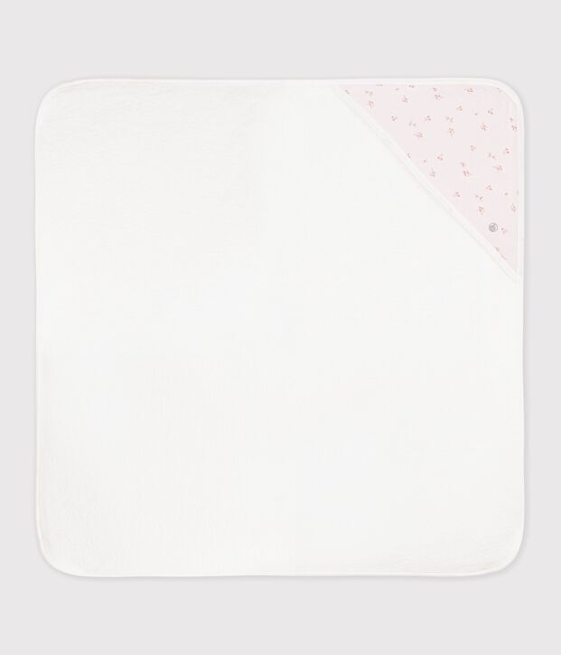 Carr&eacute; de bain b&eacute;b&eacute; en coton rose/multicouleur