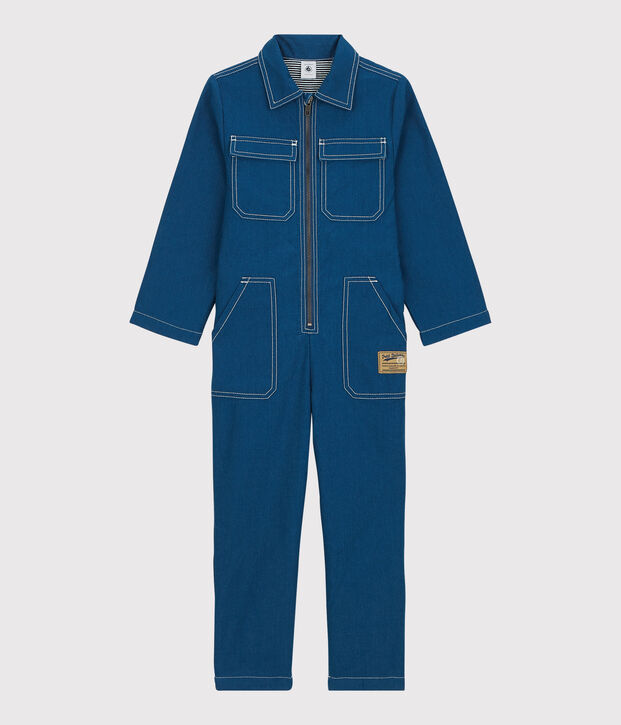 Combinaison en denim serge fille / gar&ccedil;on bleu