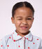 Pyjama boutonn&eacute; enfant en coton &agrave; c&oelig;urs blanc/multicouleur