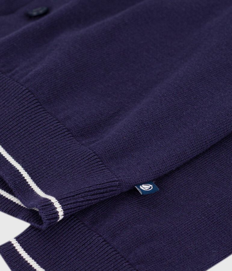 Effen katoenen vestje voor kinderen blauw