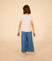 T-shirt van lichte jersey voor meisjes wit AVALANCHE/ MEDIEVAL