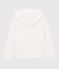 T-shirt met capuchon meisjes kinderen wit MARSHMALLOW