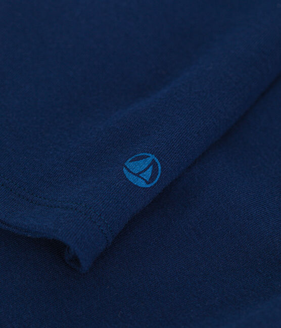 L'ICONIQUE, T-shirt voor dames met cocottesteek in katoen blauw MEDIEVAL