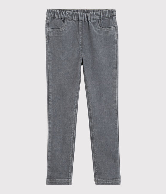 Pantalon slim en denim enfant fille gris GRIS FONCE/ DARK GREY