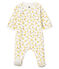 Slaappakje babyjongen van extra warme geruwde bouclébadstof wit MARSHMALLOW/wit MULTICO