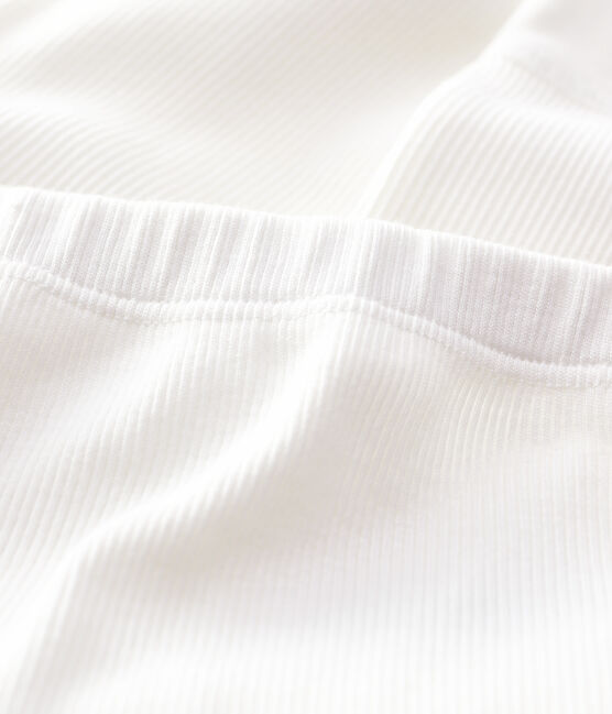 Baby boxershort van biologisch 2x2 ribkatoen wit MARSHMALLOW