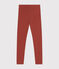 Legging en jersey élasthanne enfant fille marron FAMEUX