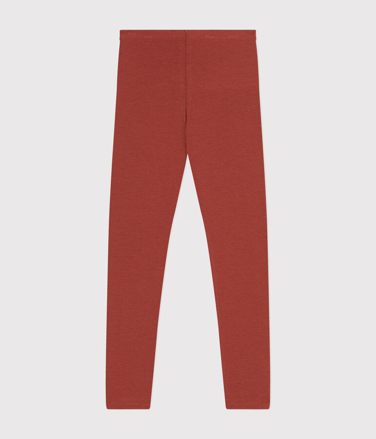 Legging en jersey &eacute;lasthanne enfant fille marron