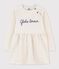 Robe manches longues en molleton enfant fille beige MONTELIMAR CHINE