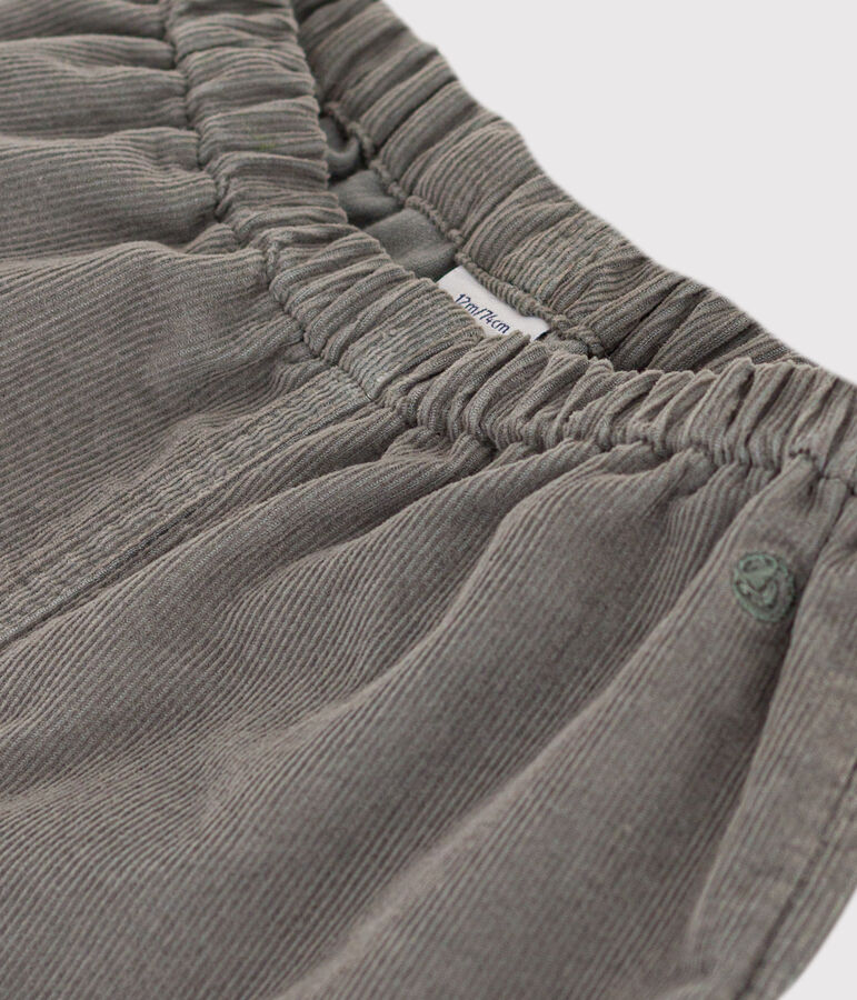 Babybroek van dun velours groen