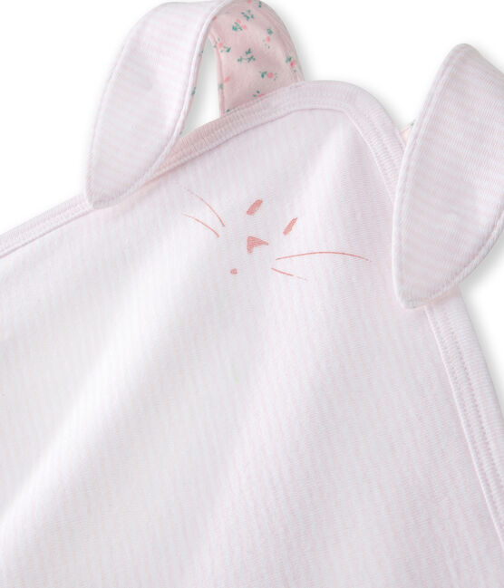 Doudou bébé rose VIENNE/blanc ECUME