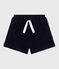 Short enfant en velours uni bleu SMOKING