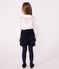 Blouse enfant en popeline de coton manches longues unie blanc ECUME