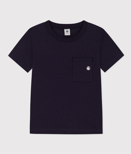 T-shirt met korte mouwen voor jongens blauw SMOKING