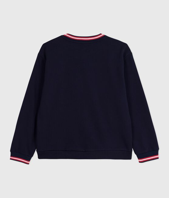 Effen katoenen sweatshirt voor dames blauw SMOKING