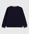 Effen katoenen sweatshirt voor dames blauw SMOKING
