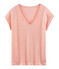 Tee-shirt manches courtes uni femme en lin irisé rose ROSAKO/rose COPPER