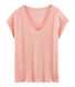 Dames-t-shirt met korte mouwen in geïriseerd linnen