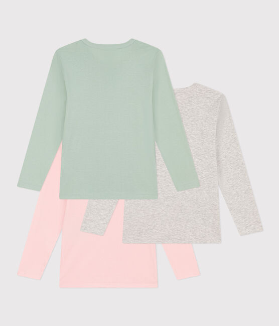 Lot de 3 tee-shirts manches longues en coton petite fille variante 1
